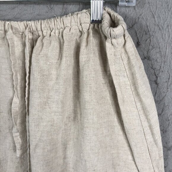 Boheme 3 Skirt Womens 10 US Beige Linen Lagenlook Boho Minimalist Airy Beach - Picture 13 of 16